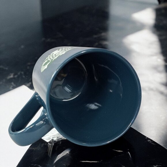 Starbucks 2020 Blue Coffee Mug Green Mermaid Logo Tall Ceramic Cup 11 oz - Picture 4 of 12